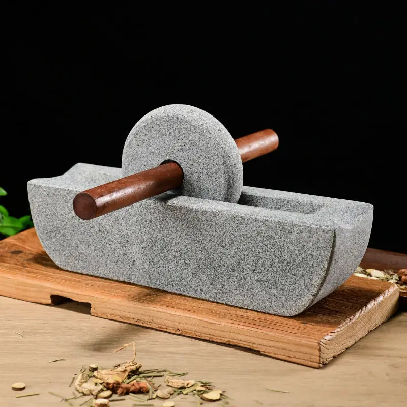 Mortar Pestle Granite - Mulino a Pietra per Tè, Piccolo