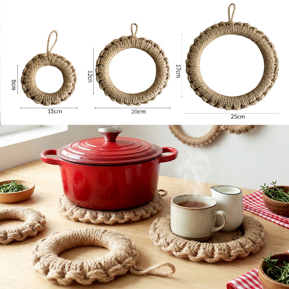 Dosa Pan Iron - Set di 2 Sottopentola Rustici in