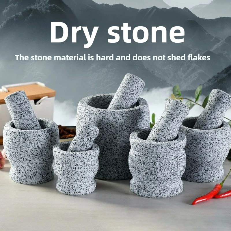 Mortar Pestle Granite - Mortaschio e pestello in granito per