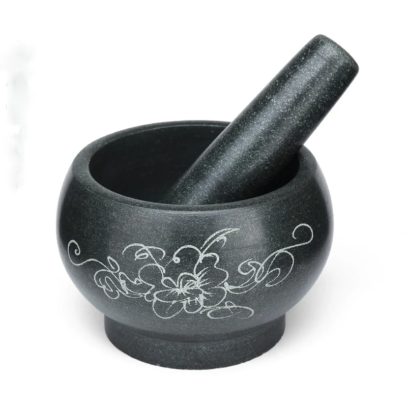 Mortar Pestle Granite - D16CMxH10CM Set mortaio e pestello in